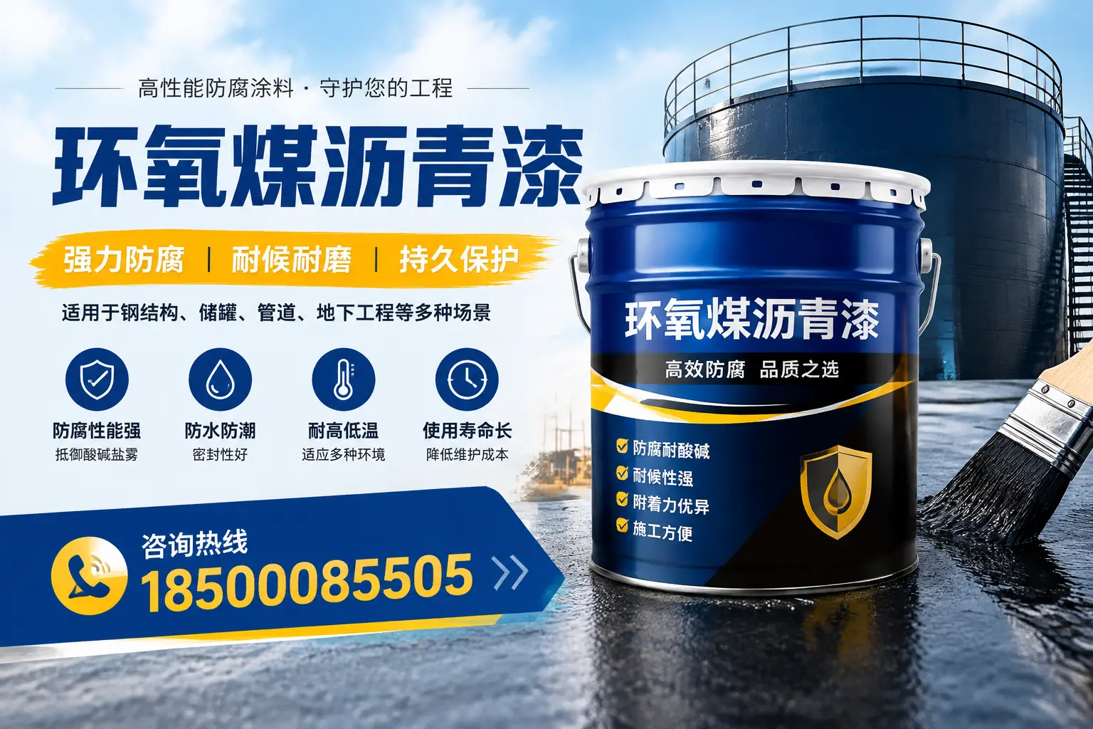 环氧煤沥青漆在工业中的应用,黄岛企业的选择